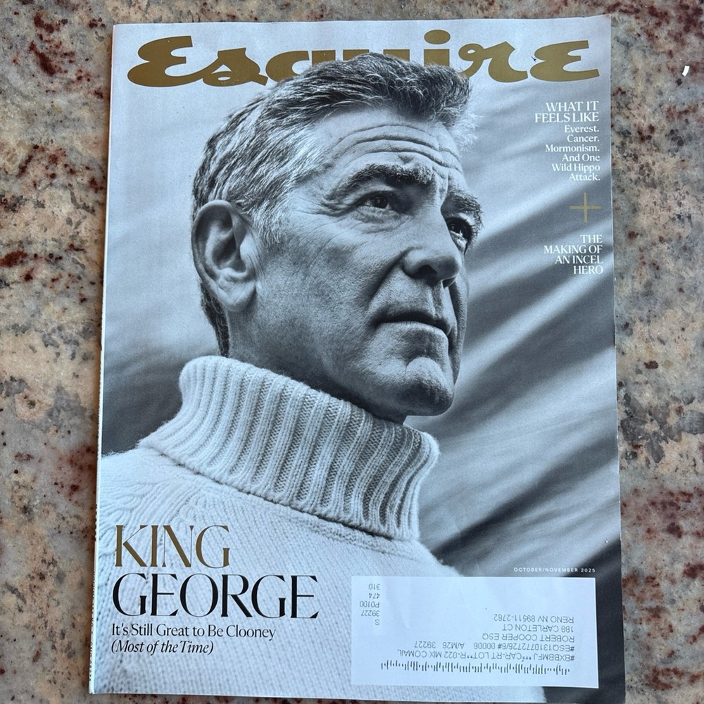 ESquire men’s magazine king George Clooney story on incel hero internet online
